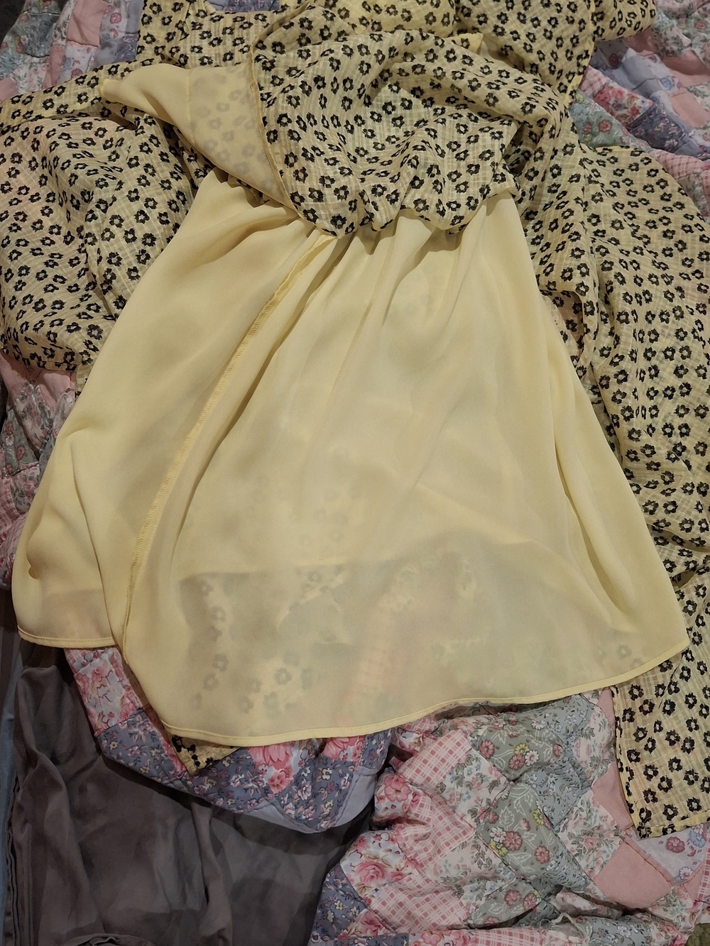 1. State Yellow Off-Shoulder Floral Tie-Waist Midi Dress - Picture 12 of 16